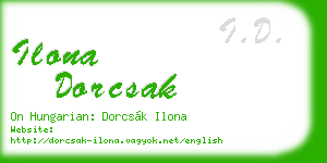ilona dorcsak business card